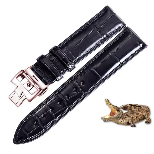 1_Bracelet-en-cuir-de-crocodile-am-ricain-m-le-convient-pour-Vacheron-Constantin-original-en-cuir Black Strap for Vacheron Constantin Patrimony, Traditionnelle in Genuine Crocodile- 19,20,21,22mm