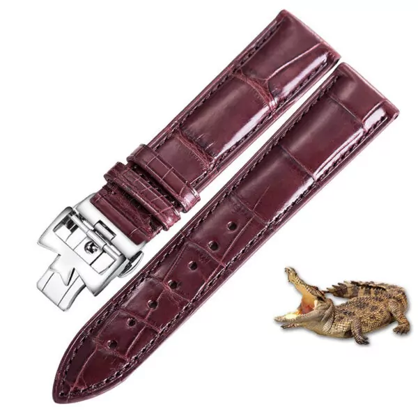 5_Bracelet-en-cuir-de-crocodile-am-ricain-m-le-convient-pour-Vacheron-Constantin-original-en-cuir Brown Strap for Vacheron Constantin Patrimony, Traditionnelle in Genuine Crocodile- 19,20,21,22mm