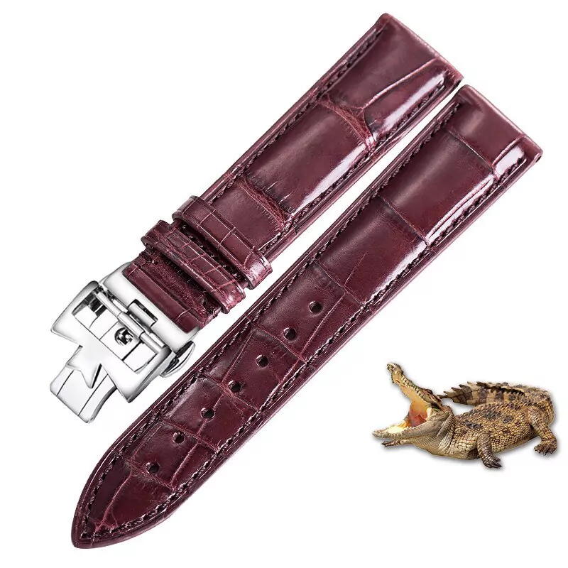 5_Bracelet-en-cuir-de-crocodile-am-ricain-m-le-convient-pour-Vacheron-Constantin-original-en-cuir Brown Strap for Vacheron Constantin Patrimony, Traditionnelle in Genuine Crocodile- 19,20,21,22mm