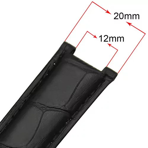 HTB1p8m2SpXXXXaQXFXXq6xXFXXX3 Black Leather Strap for Cartier Pasha in Genuine Crocodile Leather
