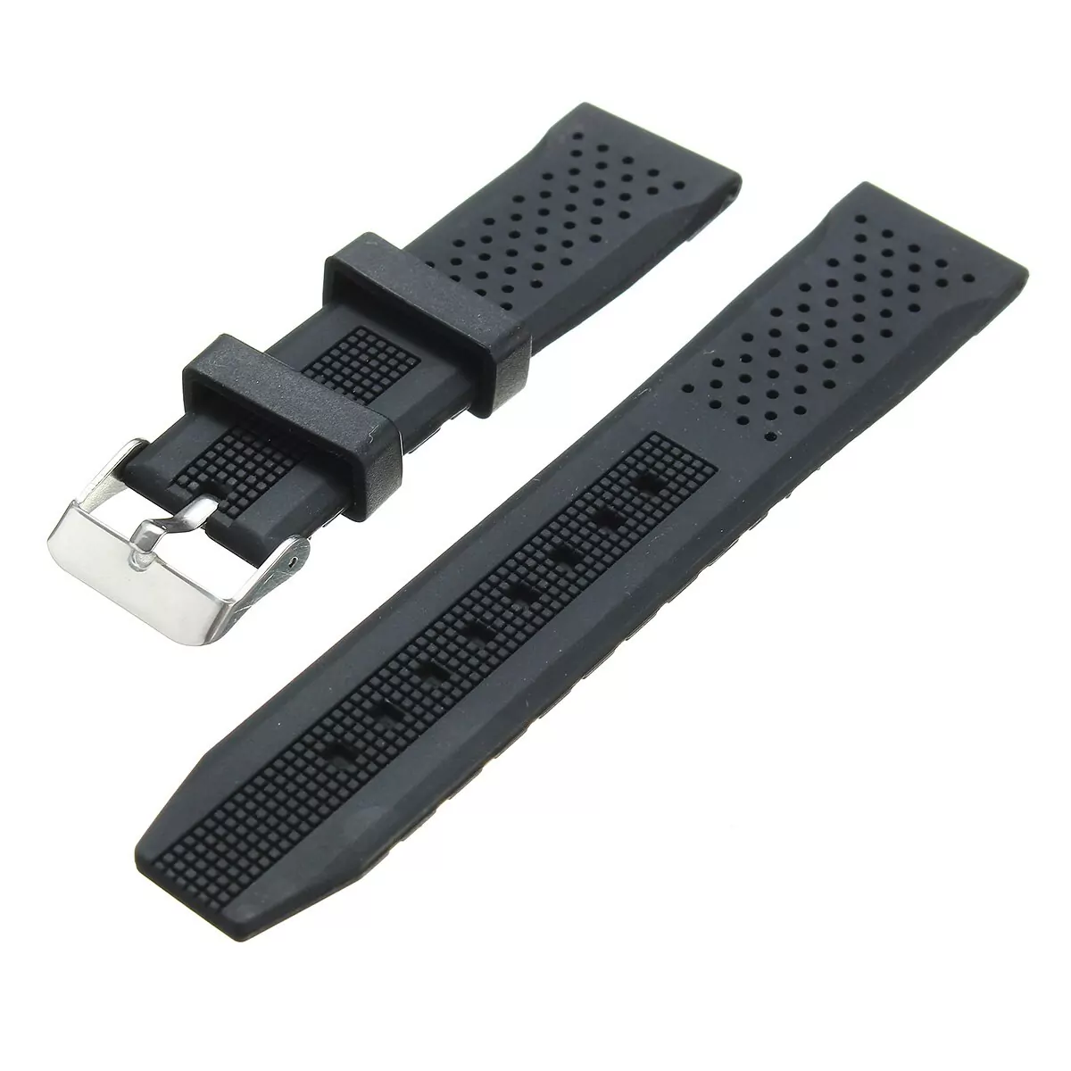 1_1-pi-ces-22mm-Silicone-noir-bandes-de-montre-en-caoutchouc-bracelet-pour-Seiko-plongeur-plong Black Strap Seiko 22mm In Silicon