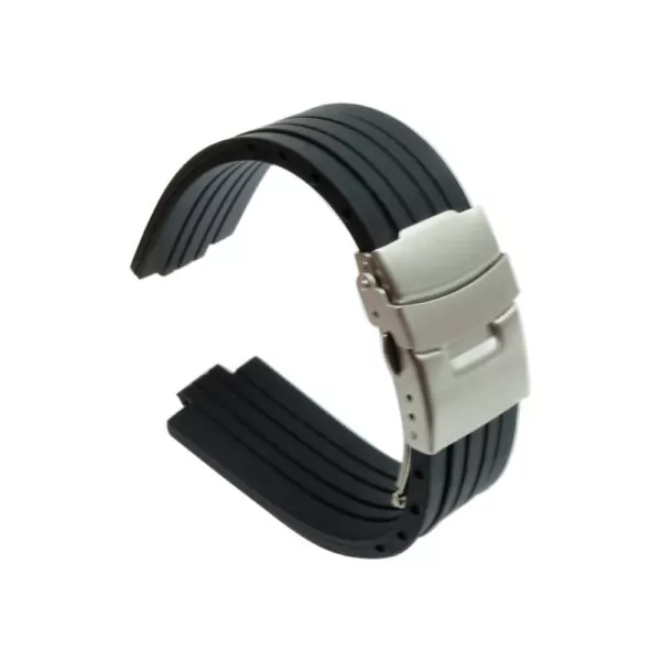 racelet-de-montre-en-caoutchouc-silicon_main-2 Black Striped Rubber Strap Bracelet for Oris Aquis - 24x11mm