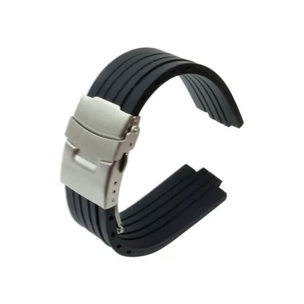 racelet-de-montre-en-caoutchouc-silicon_main-1 Black Striped Rubber Strap Bracelet for Oris Aquis - 24x11mm