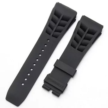 4_BAETA-bracelet-en-caoutchouc-Silicone-Richard-bracelet-de-montre-RM011-RM53-01-25mm-jaune-vert-rouge copy 2 Black Vented Strap for Richard Mille In Rubber