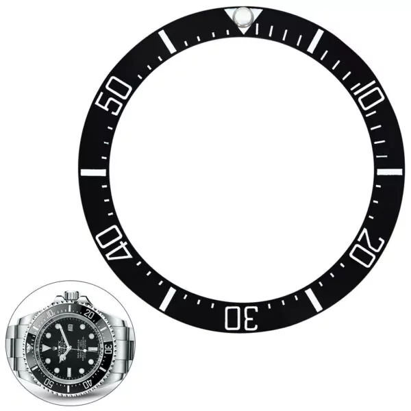 s-l1600 Black & White Insert Bezel Ceramic for Rolex Deepsea Sea-Dweller 40mm