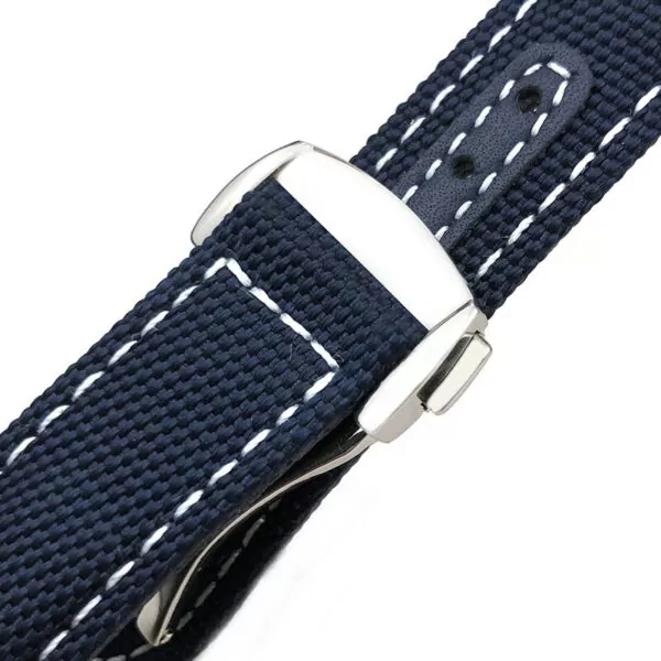 racelet-en-toile-en-nylon-pour-omega-se_main-1 Blue & White Strap Bracelet for Omega Seamaster Aqua Terra in Nylon