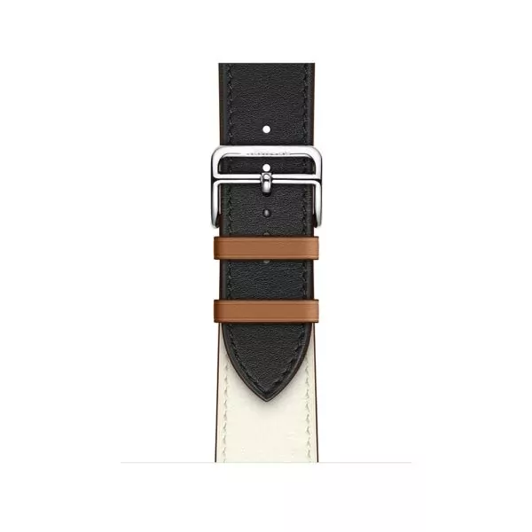 4_Hedca0b435bc74ec987fd3e04e8665fb5C Black & White Strap Apple iWatch Hermes In Leather