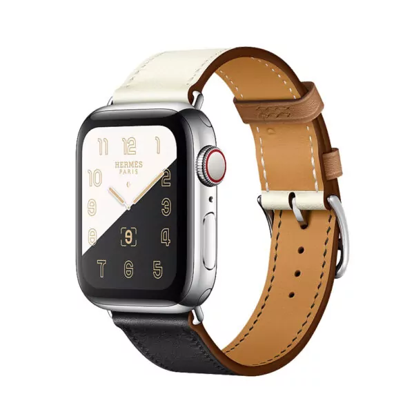 7_Bracelet-Double-Tour-pour-montre-Apple-s-rie-5-4-3-2-bracelet-pour-iWatch-Pulseira Black & White Strap Apple iWatch Hermes In Leather