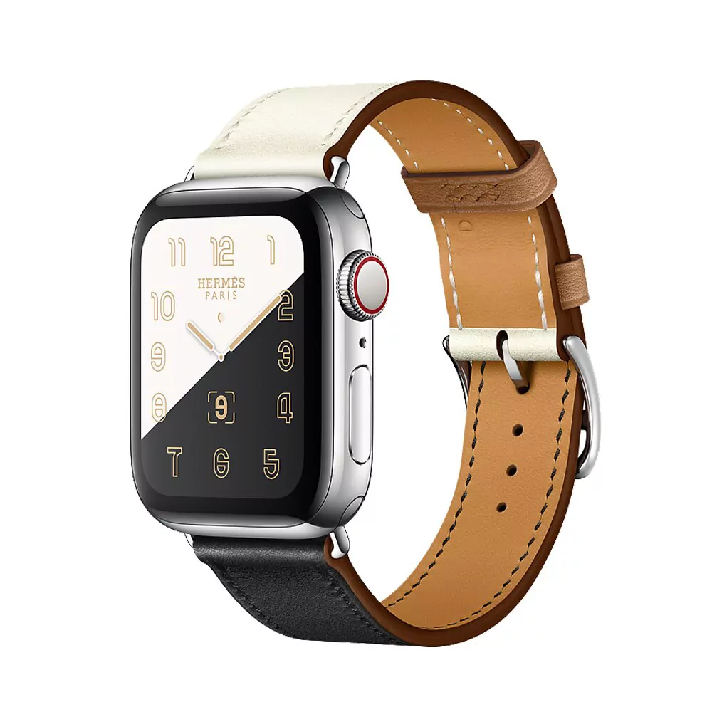 7_Bracelet-Double-Tour-pour-montre-Apple-s-rie-5-4-3-2-bracelet-pour-iWatch-Pulseira Black & White Strap Apple iWatch Hermes In Leather