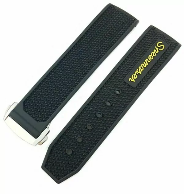 s-l1600 (5) Black & Yellow Rubber Strap for Omega Speedmaster Racing Chronograph