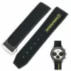 s-l1600 Black & Yellow Rubber Strap for Omega Speedmaster Racing Chronograph