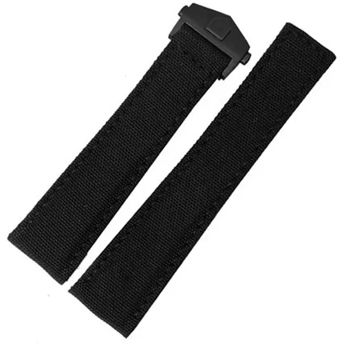 5_Bracelet-de-montre-en-Nylon-cuir-tanche-22mm-noir-avec-bracelet-de-ligne-blanc-bleu-rouge Black Nylon Strap for TAG Heuer Aquaracer, Carrera, Monaco - 20, 22mm