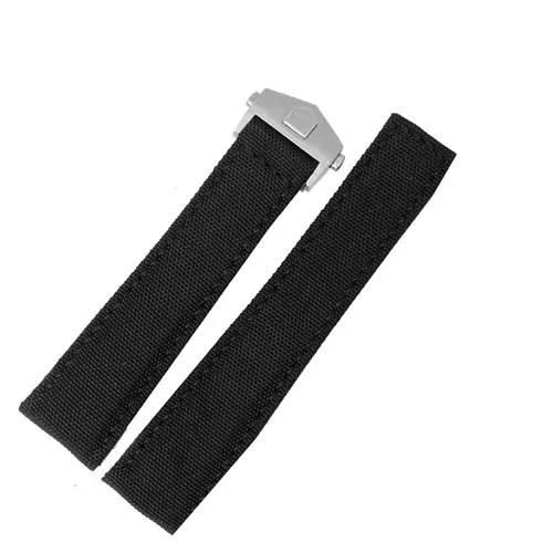 0_Bracelet-de-montre-en-Nylon-cuir-tanche-22mm-noir-avec-bracelet-de-ligne-blanc-bleu-rouge Black Nylon Strap for TAG Heuer Aquaracer, Carrera, Monaco - 20, 22mm