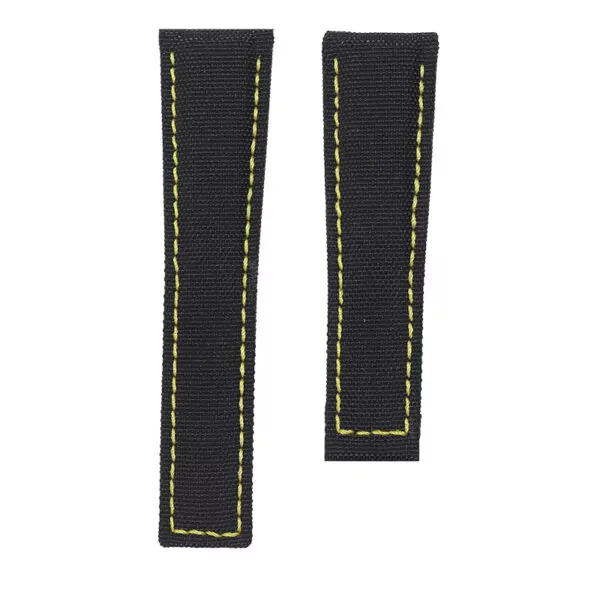Classique-22mm-Vache-En-Cuir-Tricot-Bracelet-Pour-TAG-HEUER-S-rie-Hommes-Qualit-Bande-Souple-8 Black & Yellow Strap for TAG Heuer Aquaracer, Carrera, Monaco in Nylon - 20, 22mm