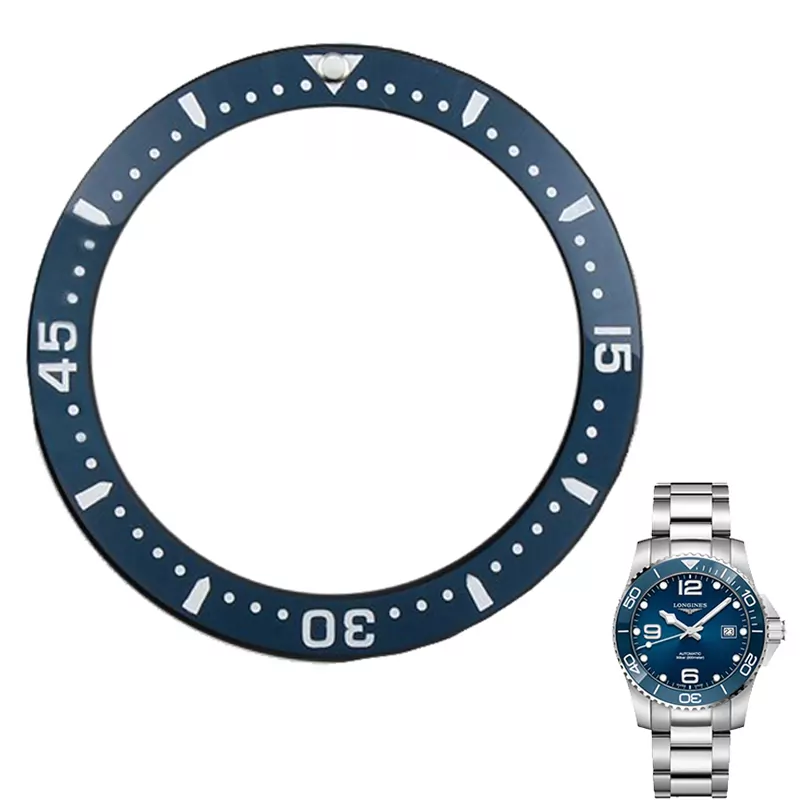 0_38mm-noir-bleu-verre-c-ramique-rev-tement-lunette-ins-rer-pour-Longines-conqu-te-L3 copy Blue Bezel For Hydroconquest Longines 38/30.8mm In Ceramic