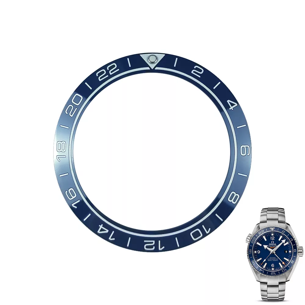 Template copy Blue Bezel for Omega Seamaster GMT 41.5/32.7mm in Ceramic
