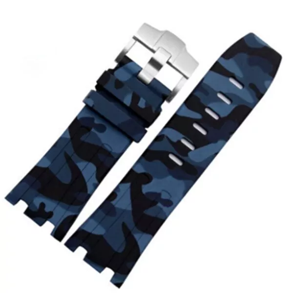 APSRXK-9 Blue Camouflage Rubber Strap for Audemars Piguet Royal Oak Offshore