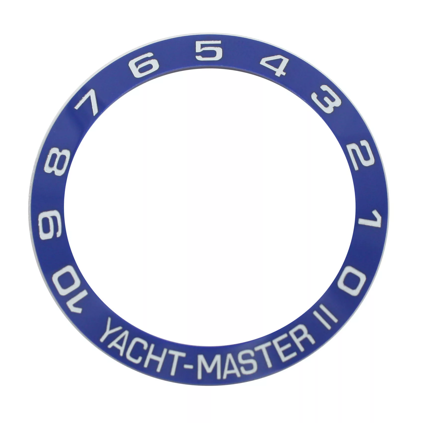 bi43-42 (2) Blue Ceramic Bezel Insert To Fit Rolex Yacht-Master II 44mm