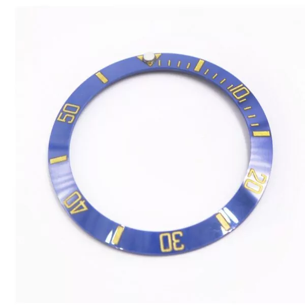 ROC26G-3 Blue & Gold Aluminum Insert Bezel for Rolex Submariner, GMT I 37.5mm