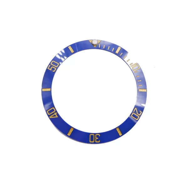 ROC26G-5 Blue & Gold Aluminum Insert Bezel for Rolex Submariner, GMT I 37.5mm