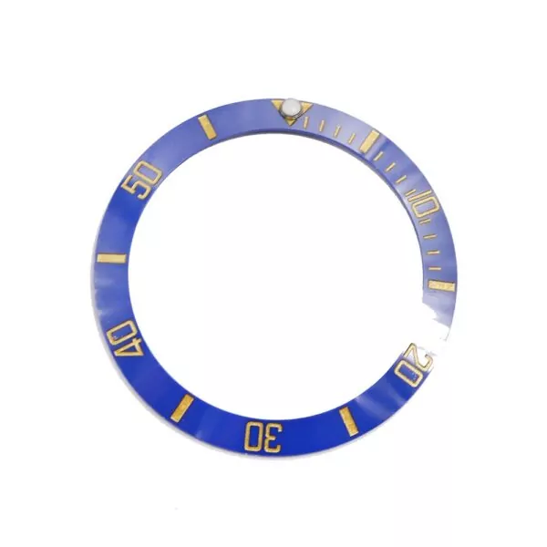 ROC26G-6 Blue & Gold Aluminum Insert Bezel for Rolex Submariner, GMT I 37.5mm