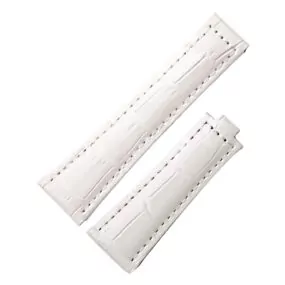 3 White Leather Bracelet for Rolex Daytona, GMT, Submariner Oyster Date band - 20mm