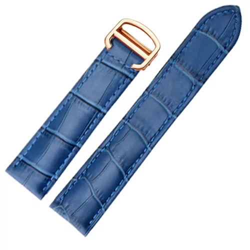 10_PEIYI-Bracelet-en-cuir-v-ritable-Bracelet-de-montre-18-20-22mm-Bracelet-pour-homme-femme Blue Leather Strap Bracelet for Cartier Tank - 5 Sizes