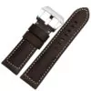 Bracelet-en-cuir-v-ritable-bracelet-intelligent-26-MM-pour-Garmin-Derek-Fenix3-Fenix-3-bracelet-3 copy Brown & White Nubuck Leather Strap for Panerai Luminor, Marina, Submersible - 22, 24, 26mm