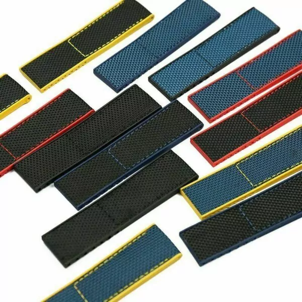 s-l1600 (5) Blue Nylon & Rubber Strap for Breitling Avenger, Navitimer, Chronomat