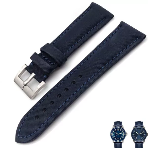 0_23mm-haute-qualit-en-Nylon-Fiber-de-cuir-toile-montre-bracelet-de-remplacement-pour-Blancpain-cinquante copy Blue Nylon Strap Bracelet for Blancpain Fifty Fathoms 23mm