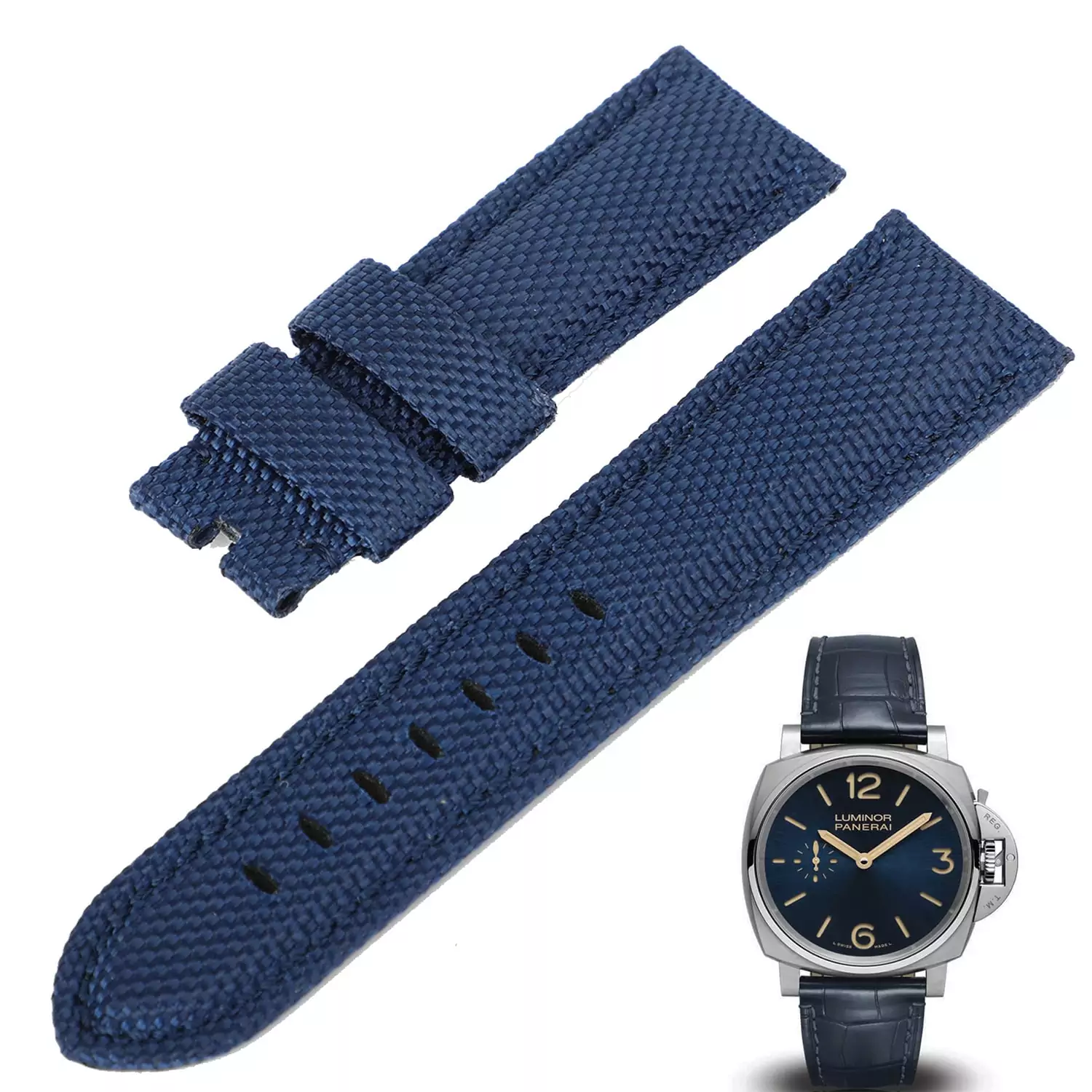 OPSN2K (1) Blue Nylon Strap for Officine Panerai Luminor, Marina Band