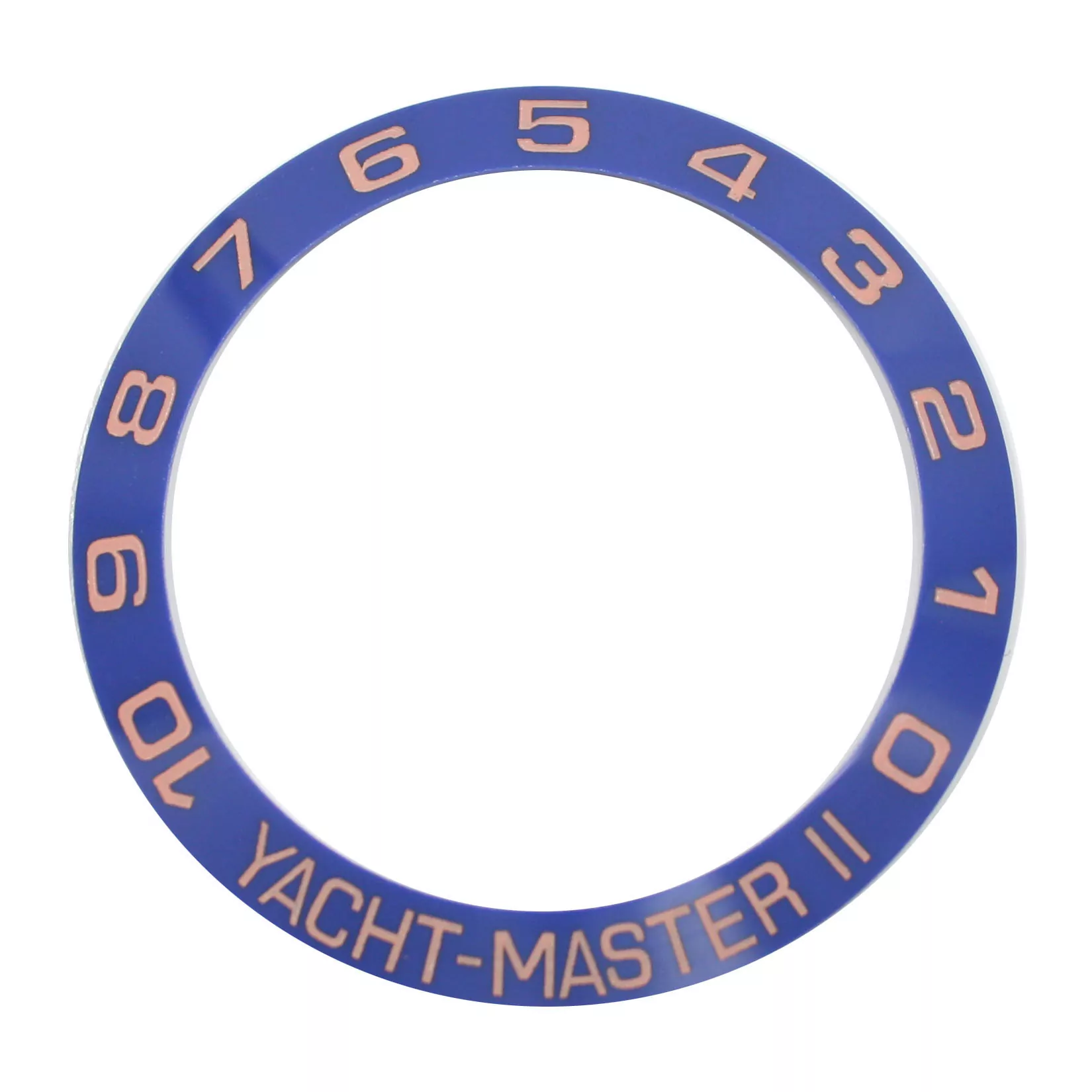 bi47-42 Blue & Rose Gold Ceramic Bezel Insert To Fit Rolex Yacht-Master II 44mm