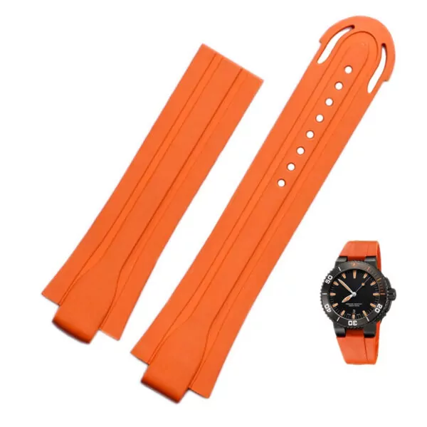 4_uxie-pour-oris-sangle-de-plongee-en-sil_variants-1 Orange Rubber Strap Bracelet for Oris Aquis - 24x12mm