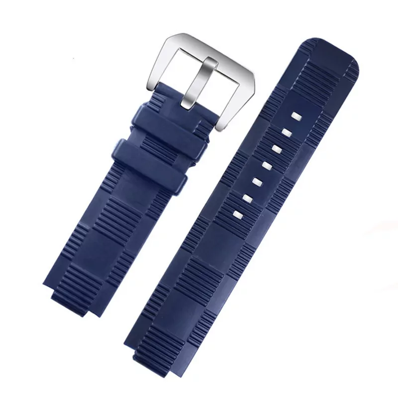 21mm-Silicone-Bracelets-Montres-Pour-LV-Hommes-Sport-Bracelets-Pour-Louis-Vuitton-Marque-Qualit-M-le Blue Rubber Strap for Louis Vuitton Tambour