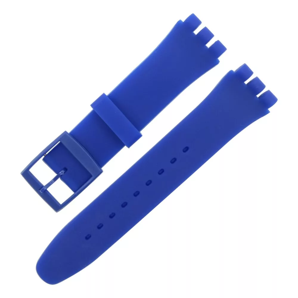 Silicon-Remplacement-strap-Swatch-16-17-18-19-20mm-18 Blue Strap Band For Swatch In Silicon - 16,17,19,20mm