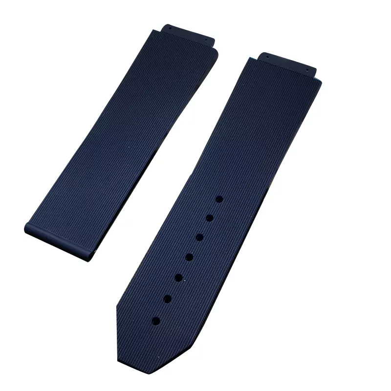 1_Caoutchouc-de-Silicone-de-marq Blue Strap Band Hublot Big Bang 25x19mm In Rubber