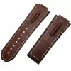 Corned:Horned Strap Bracelet for hublot Big Bang Unico 29mm Brown:whITE Brown & White Strap Band Hublot Big Bang King Power 29x19mm White Stitching in Printed Crocodile Hornback Leather