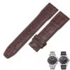 1_Le-bracelet-en-cuir-de-crocodile-am-ricain-est-utilis-pour-le-bracelet-universel-Aviator-IW377701 copy 2 Brown Strap Band IWC Pilot Spitfire, Top Gun In Genuine Crocodile 20,21mm