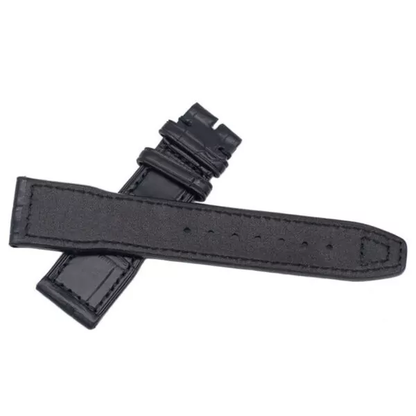 4_Le-bracelet-en-cuir-de-crocodile-am-ricain-est-utilis-pour-le-bracelet-universel-Aviator-IW377701 Black Strap Band IWC Pilot Spitfire, Top Gun In Genuine Crocodile 20,21mm