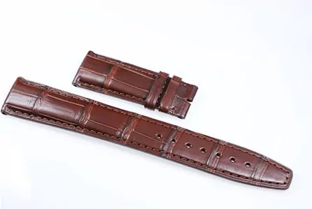 -genuine-crocodile-leather-calf-IWC-portugieser-aftermarket-with-buckle-10 Brown Strap Band IWC Portugal, Portugieser In Genuine Crocodile 20,22mm