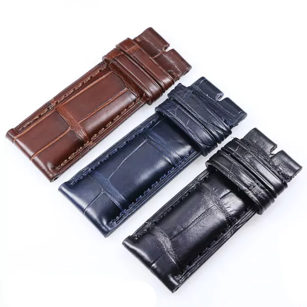 -genuine-crocodile-leather-calf-IWC-portugieser-aftermarket-with-buckle-4 Blue Strap Band IWC Portugal, Portugieser In Genuine Crocodile 20,22mm