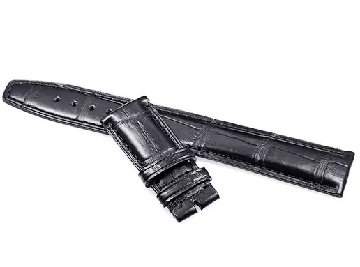 -genuine-crocodile-leather-calf-IWC-portugieser-aftermarket-with-buckle-5 Black Strap Band IWC Portugal, Portugieser In Genuine Crocodile 20,22mm