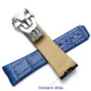 17-23mm-bracelets-cuir-pour-montre-Omega-Constellation-Double-aigle-bracelets-de-montre-Bracelet-femme-8 Blue Strap Bracelet for Omega Constellation Crocodile/Alligator - 17,23mm