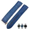 19mm-20mm-21mm-22mm-strap-rubber-crocodile-omega-speedmaster-seamaster-aftermarket-bracelet-10 Blue Strap Bracelet for Omega Seamaster In Crocodile/Alligator & Rubber