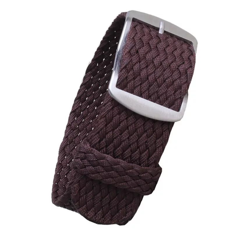 GESTXX-8 Brown Strap Bracelet PERLON NATO fits Rolex, Omega, Tudor, Seiko - 5 Sizes