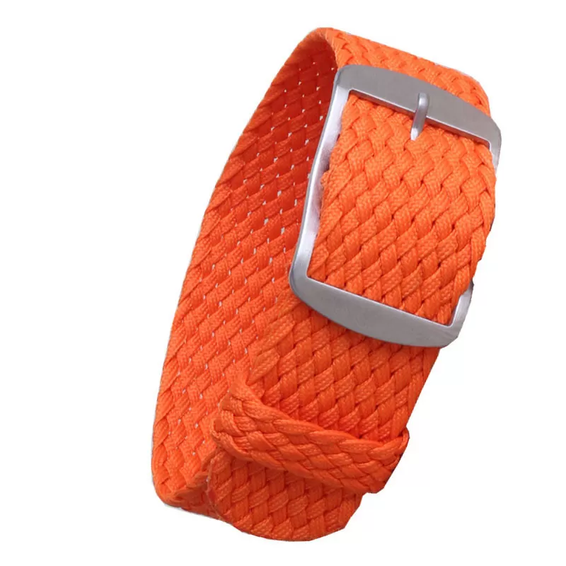 GESTXX-10 Orange Strap Bracelet PERLON NATO fits Rolex, Omega, Tudor, Seiko - 5 Sizes