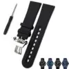 4_23mm-haute-qualit-en-caoutchouc-fluor-souple-bracelet-de-montre-remplacement-pour-Blancpain-cinquante-brasses-5000 Black Rubber Strap Bracelet for Blancpain Fifty Fathoms 23mm
