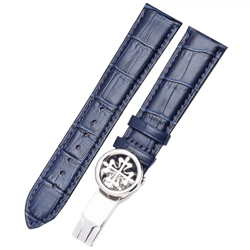 Hd1a2603c3d3547f5ac4965db0512a748x Blue Strap For Calatrava Patek Philippe In Leather Crocodile/Alligator Grain - 19, 20, 22, 24mm