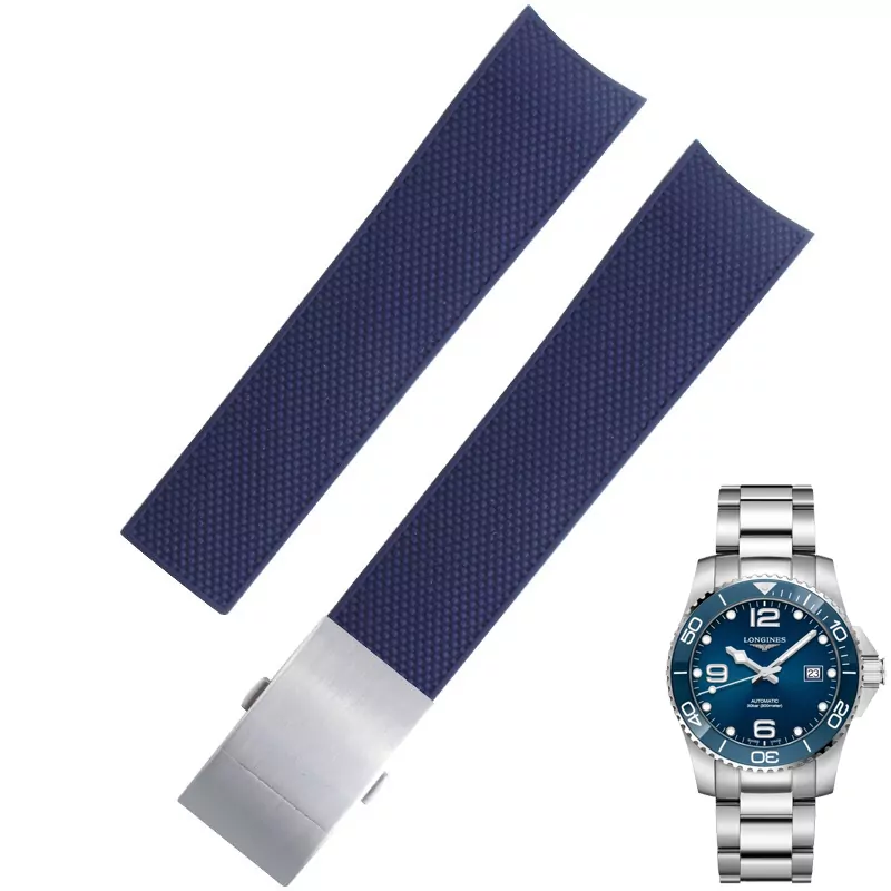 Blue Strap for Hydroconquest L3 Longines In Rubber