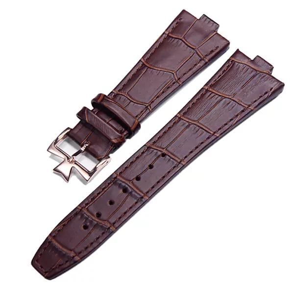 Untitled-1 Brown Strap Overseas for Vacheron Constantin 25x8mm